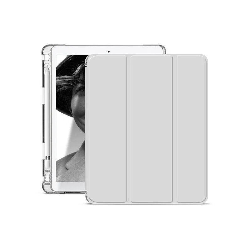 Shockproof Silicone iPad Air 4 Cover with Pencil Slot and Smart Wake - Lavender Grey V528-9360101078195