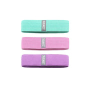 Aolikes Set 3 Resistance Booty Bands Hip Circle Loop Bands Workout Exercise - Set of 3 (Pink,Grey,Black) with V528-9360101098537