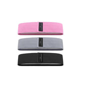 Aolikes Set 3 Resistance Booty Bands Hip Circle Loop Bands Workout Exercise - Set of 3 (Pink,Grey,Black) with V528-9360101098537