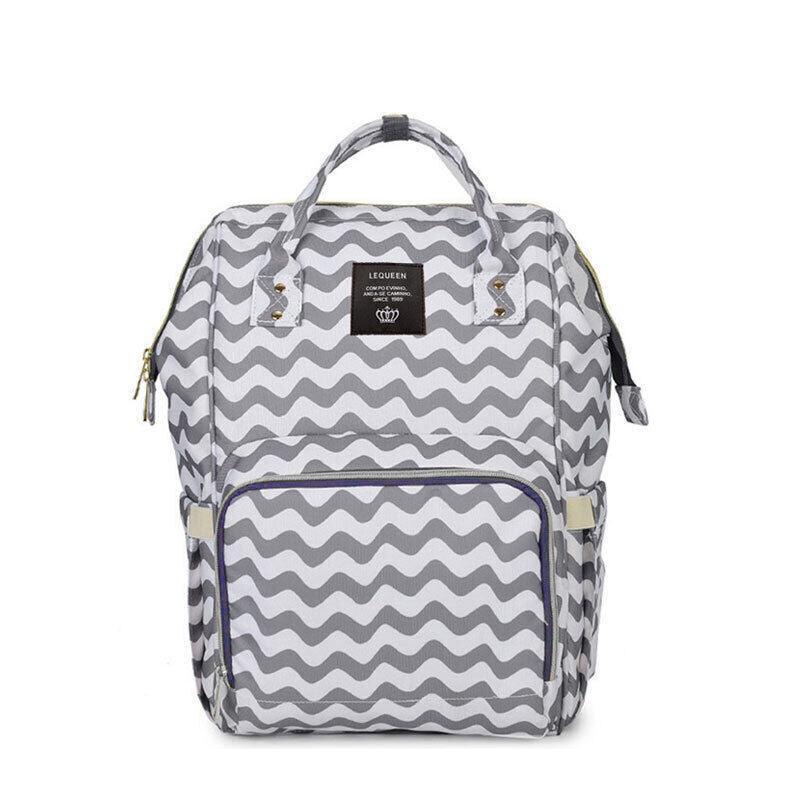 Luxury Multifunctional Diaper Nappy Backpack Maternity Mummy Changing Bag - Wavy Grain V528-9360101098629