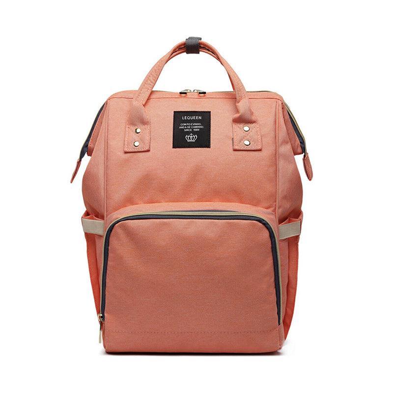 Luxury Multifunctional Diaper Nappy Backpack Maternity Mummy Changing Bag - Tangerine Pink V528-9360101098636