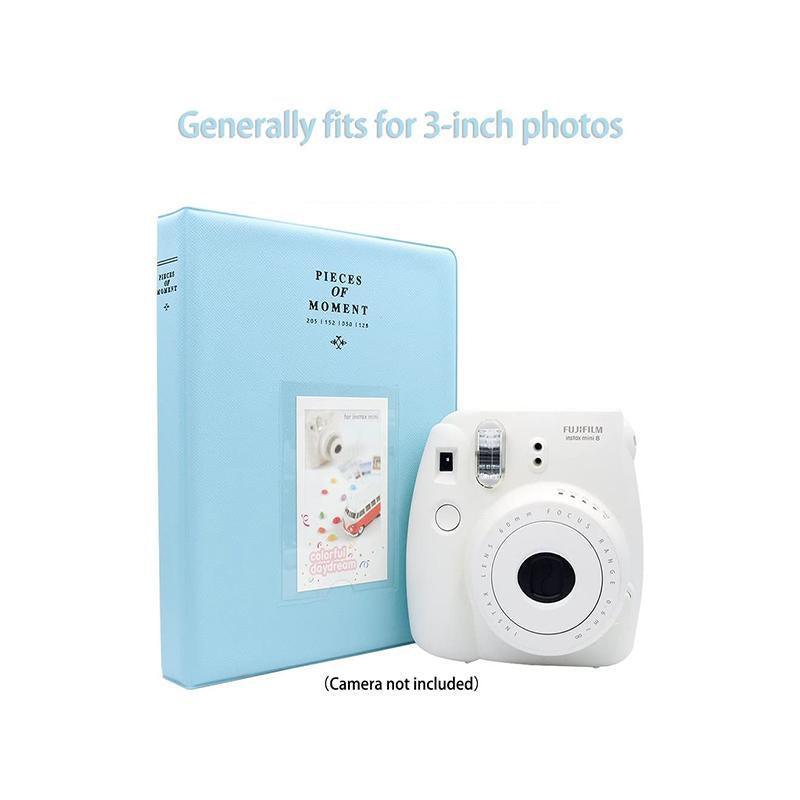 128 Pockets Album Case Storage For Polaroid Photo FujiFilm Camera Film - Blue V528-9360312001289