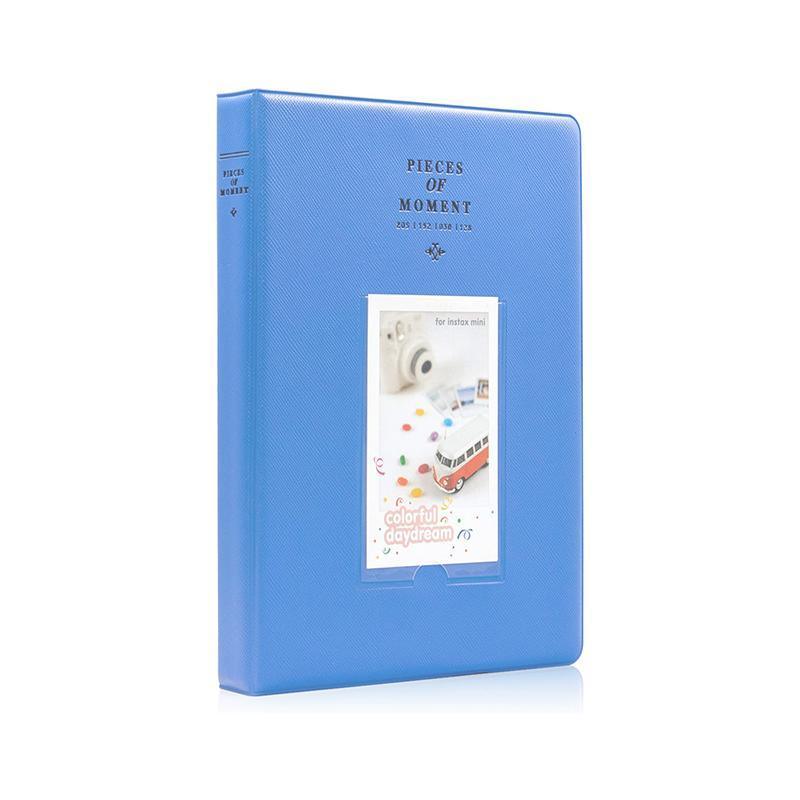128 Pockets Album Case Storage For Polaroid Photo FujiFilm Camera Film - Blue V528-9360312001289