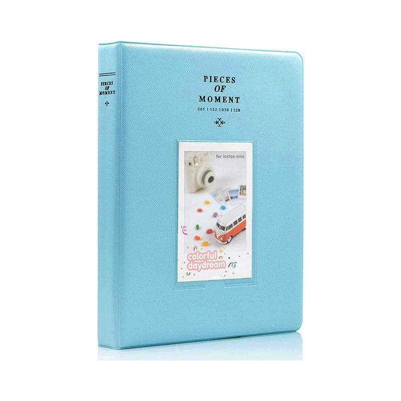128 Pockets Album Case Storage For Polaroid Photo FujiFilm Camera Film - Blue V528-9360312001289