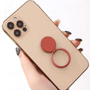 Phone Ring Bracket 360 Degree Rotation Solid Colour Mobile Holder Grip Stand - Pink V528-9360312003122