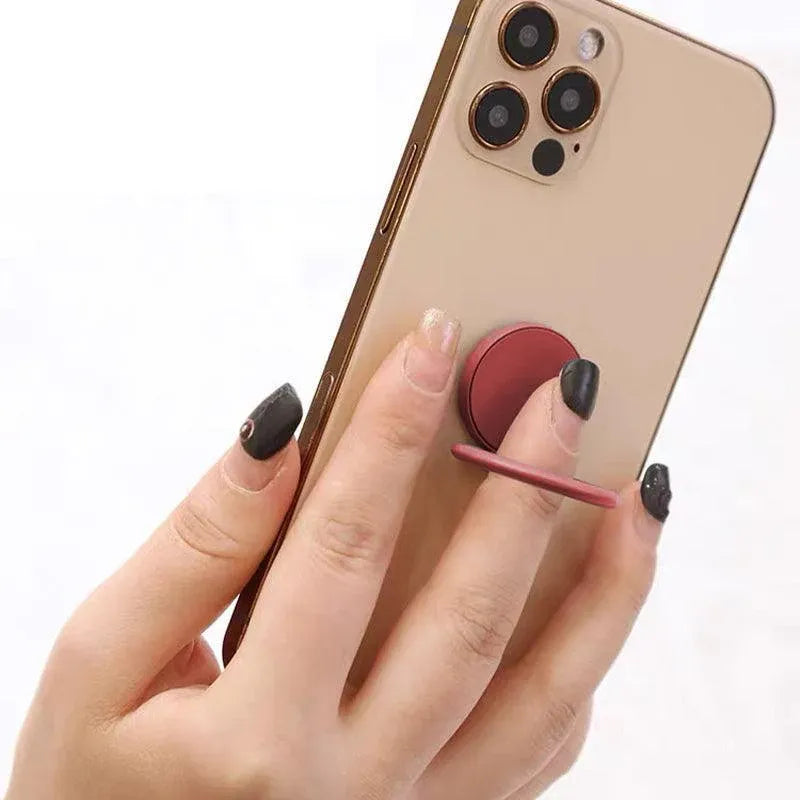 Phone Ring Bracket 360 Degree Rotation Solid Colour Mobile Holder Grip Stand - Red V528-9360312003146
