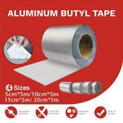 5M Waterproof Tape Butyl Rubber Aluminium Foil Roof Pipe Caravan Repair Flashing - 5cm* 5m* 1 Unit V528-9360312012162