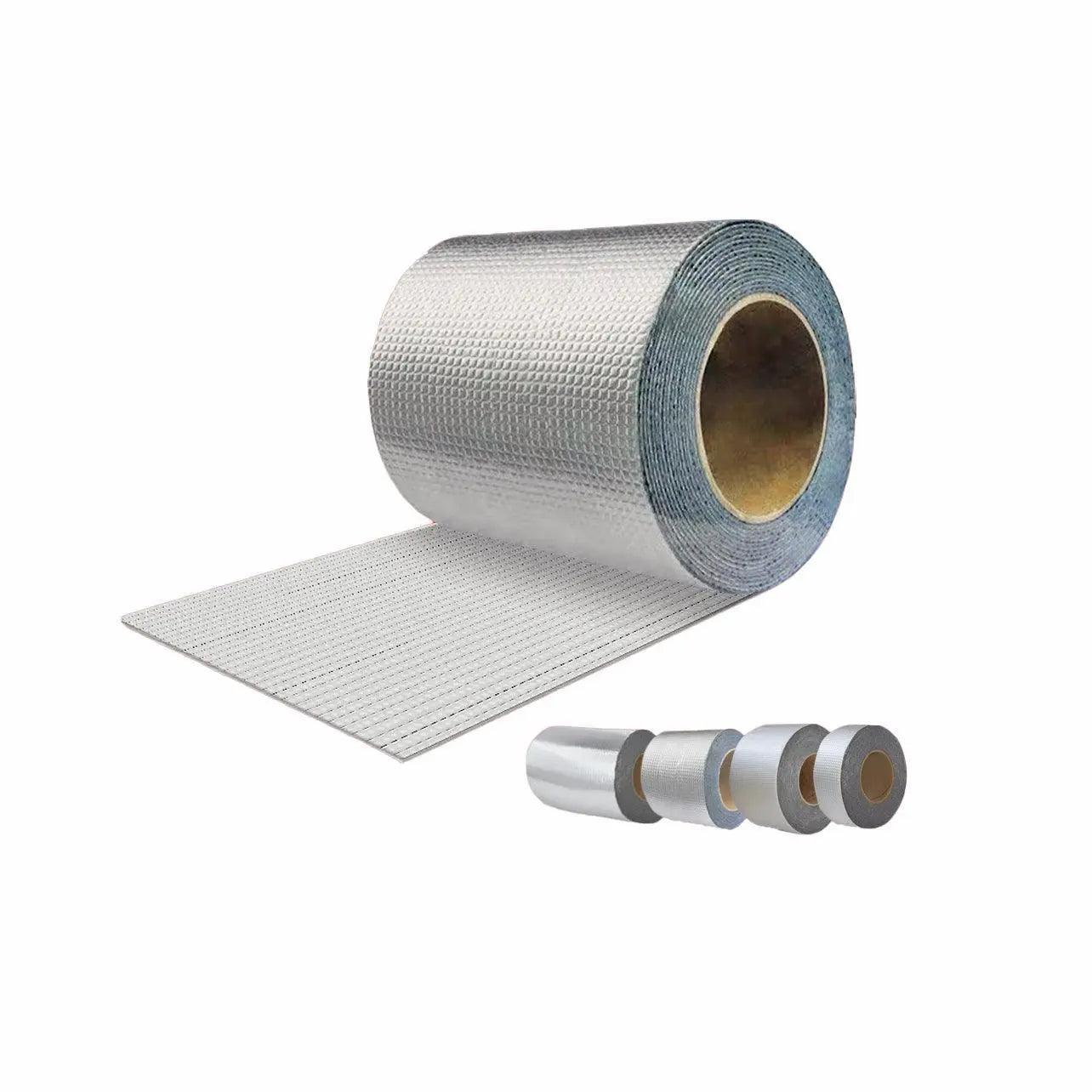 5M Waterproof Tape Butyl Rubber Aluminium Foil Roof Pipe Caravan Repair Flashing - 15cm*5m*1 Unit V528-9360312012209