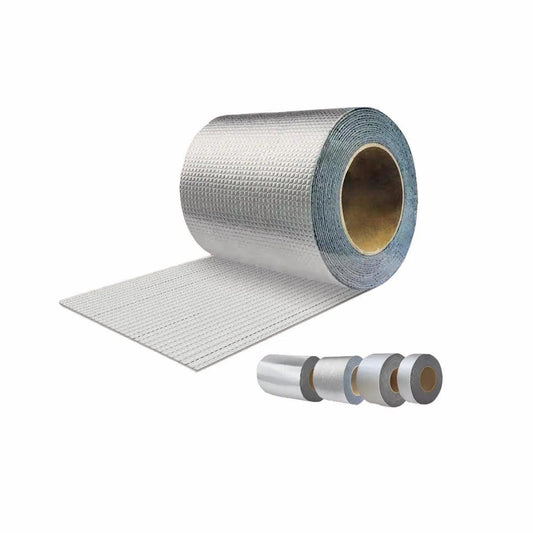 5M Waterproof Tape Butyl Rubber Aluminium Foil Roof Pipe Caravan Repair Flashing - 20cm*5m*1 Unit V528-9360312012223