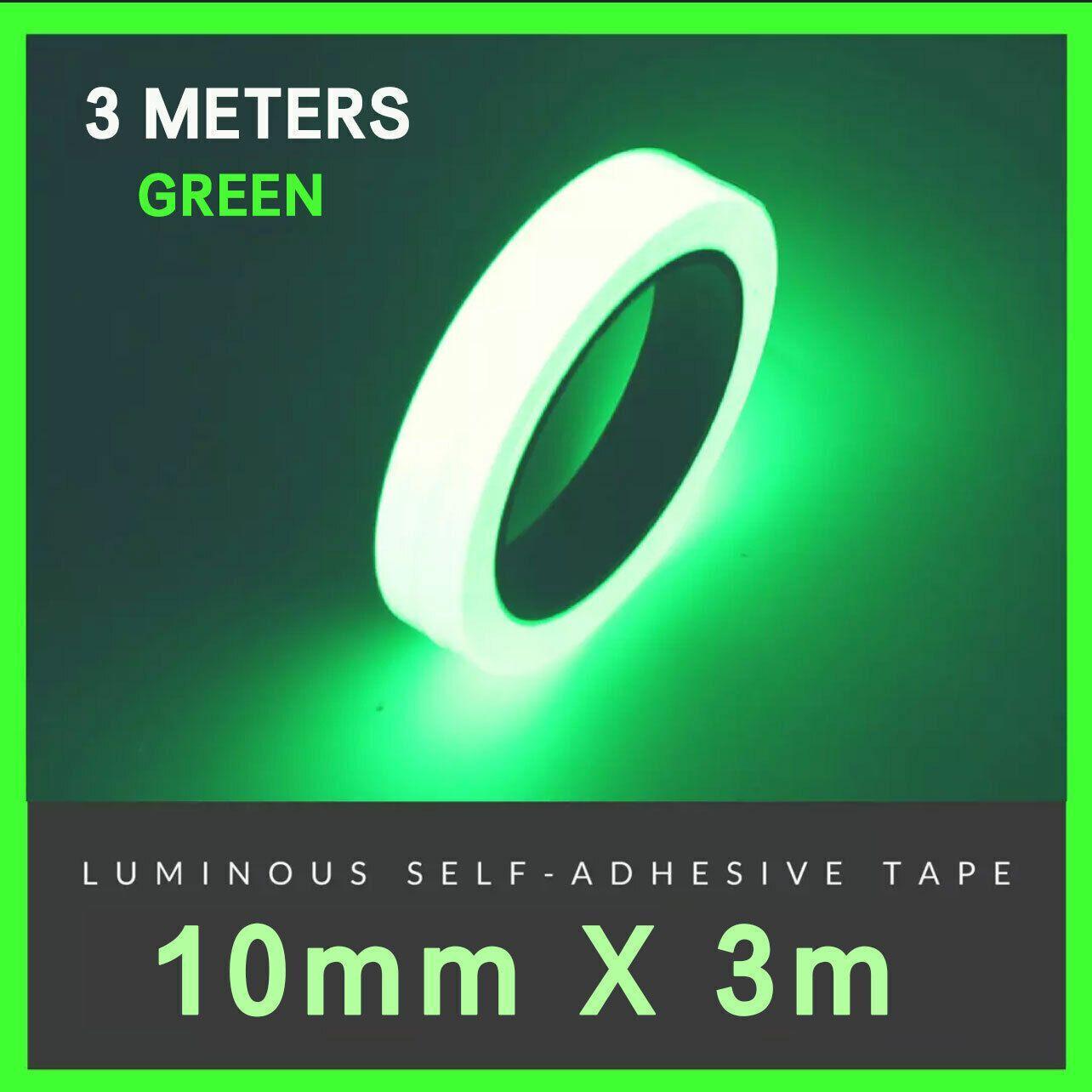 1cm x 3m Glow in the Dark Self-Adhesive Tape Fluorescent Decorative Strip - Yellow 1cm*3m V528-9360312013404