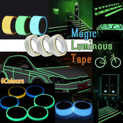 2cm x 3m Glow in the Dark Fluorescent Tape Self-Adhesive Strip for Marking and Decor - Red 2cm*3m V528-9360312013473