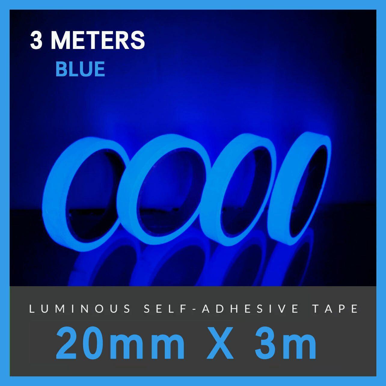 2cm x 3m Glow in the Dark Fluorescent Tape Self-Adhesive Strip for Marking and Decor - Red 2cm*3m V528-9360312013473
