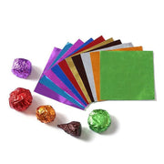 100Pcs Aluminium Foil Chocolate Wrappers 20cm Squares - Silver/Gloss V528-9360312014739