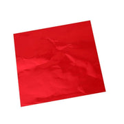 100PCS Tin Foil Aluminium Wrapping Square Chocolate Wrappers 10CM - Red/Gloss V528-9360312014777