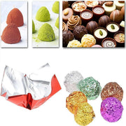 100Pcs Aluminium Foil Chocolate Wrappers 20cm Squares - Blue/Gloss V528-9360312014807