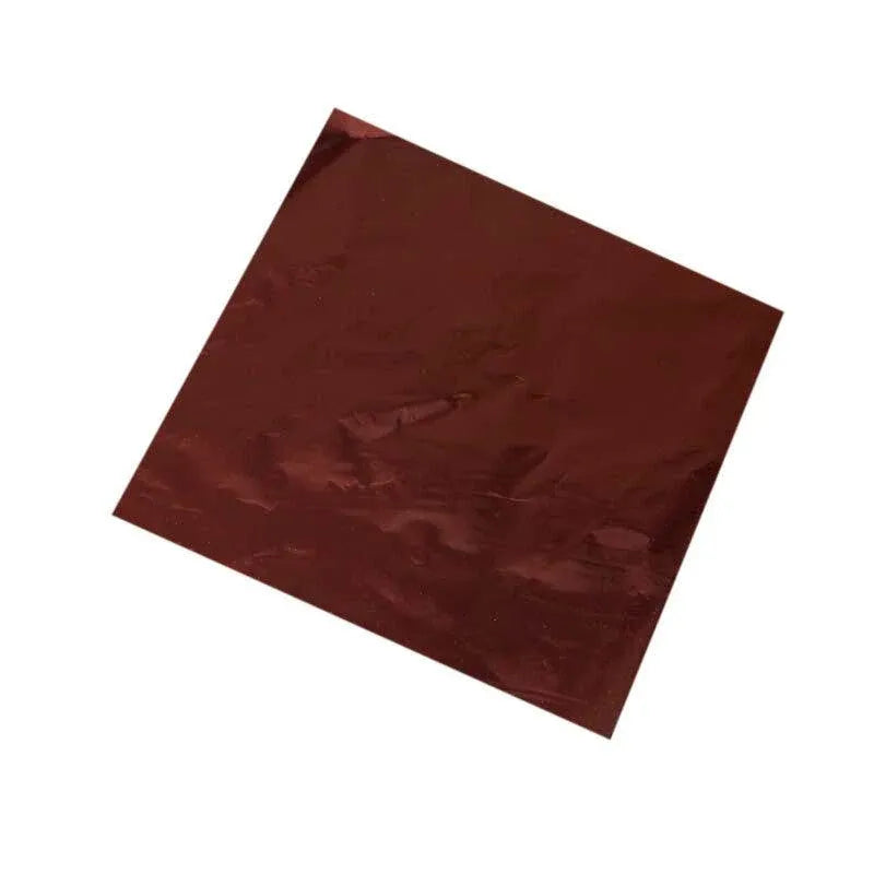 100Pcs Aluminium Foil Chocolate Wrappers 20cm Squares - Brown/Gloss V528-9360312014920