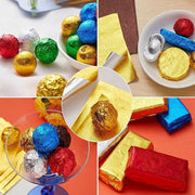 100Pcs Aluminium Foil Chocolate Wrappers 20cm Squares - Gold/Embossed V528-9360312014968