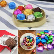 100Pcs Aluminium Foil Chocolate Wrappers 20cm Squares - Silver/Embossed V528-9360312014982