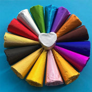 100Pcs Aluminium Foil Chocolate Wrappers 20cm Squares - Purple/Embossed V528-9360312015149