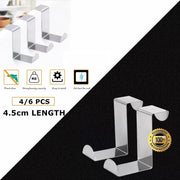 4X/6X Over Door Hooks Hanger Holder Stainless Steel Cabinet Organizer Clothes 4.5cm - 4 PCS V528-9360312016221