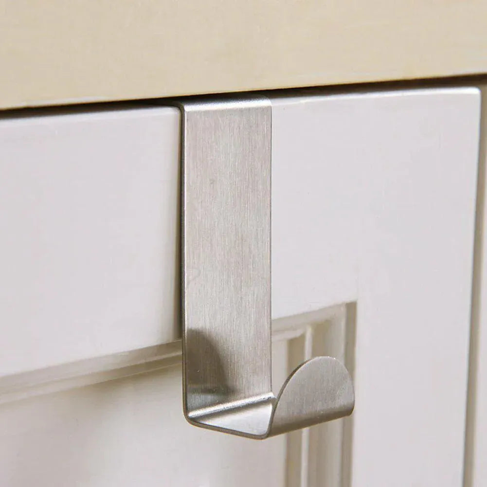 4X/6X Over Door Hooks Hanger Holder Stainless Steel Cabinet Organizer Clothes 4.5cm - 4 PCS V528-9360312016221