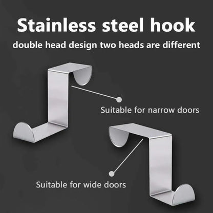 4X/6X Over Door Hooks Hanger Holder Stainless Steel Cabinet Organizer Clothes 4.5cm - 4 PCS V528-9360312016221