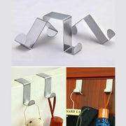 4X/6X Over Door Hooks Hanger Holder Stainless Steel Cabinet Organizer Clothes 4.5cm - 6 PCS V528-9360312016238