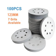 100x 123mm 6/8-Hole Sanding Discs Hook Loop Orbital Sander Pads 80 120 240 Grit - 60 Grits(6-Hole) V528-9360312020525