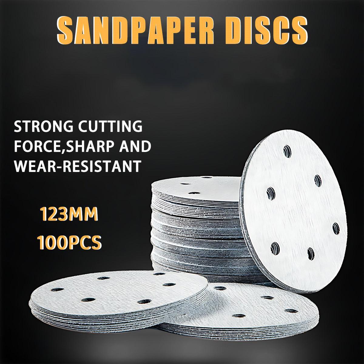 100x 123mm 6/8-Hole Sanding Discs Hook Loop Orbital Sander Pads 80 120 240 Grit - 400 Grits(8-Hole) V528-9360312020587