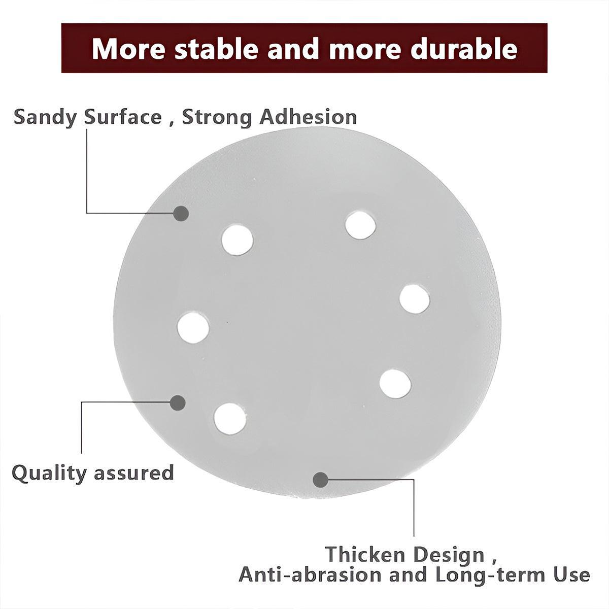 100x 123mm 6/8-Hole Sanding Discs Hook Loop Orbital Sander Pads 80 120 240 Grit - 400 Grits(8-Hole) V528-9360312020587