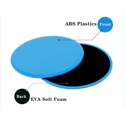 2PCS Core Sliding Discs Fitness Sliders for Home Gym Yoga Gliding Exercise 17cm - Black V528-9360312023489