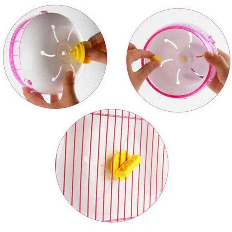 Blue Hamster Guinea Pig Running Disc Cage Accessories Running Round Wheel Pet Toys - 12CM V528-9360312023885