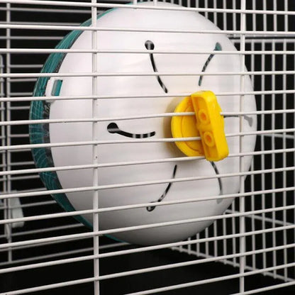 Blue Hamster Guinea Pig Running Disc Cage Accessories Running Round Wheel Pet Toys - 12CM V528-9360312023885