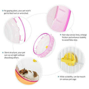 Blue Hamster Guinea Pig Running Disc Cage Accessories Running Round Wheel Pet Toys - 12CM