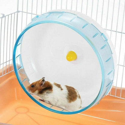 Blue Hamster Guinea Pig Running Disc Cage Accessories Running Round Wheel Pet Toys - 17.5CM V528-9360312023892