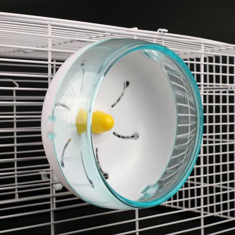 Blue Hamster Guinea Pig Running Disc Cage Accessories Running Round Wheel Pet Toys - 14CM