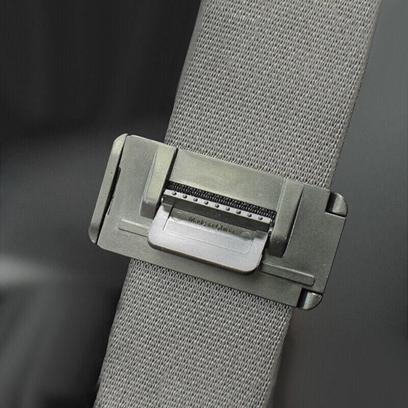 2X Car Shoulder Strap Positioning Clip Buckle Adjuster for Driving Comfort - Black V528-9360312024868