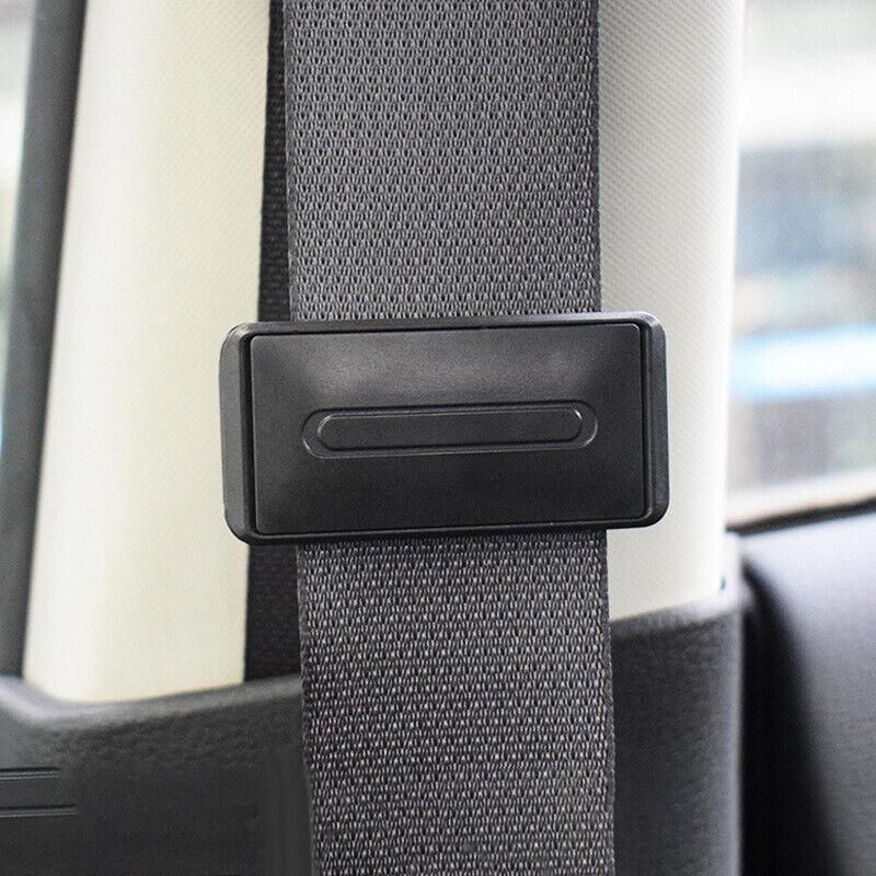2X Car Shoulder Strap Positioning Clip Buckle Adjuster for Driving Comfort - Black V528-9360312024868
