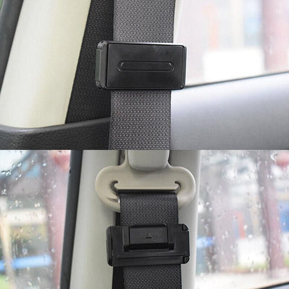 2X Car Shoulder Strap Positioning Clip Buckle Adjuster for Driving Comfort - Black V528-9360312024868
