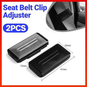 2X Car Shoulder Strap Positioning Clip Buckle Adjuster for Driving Comfort - Silver V528-9360312024875