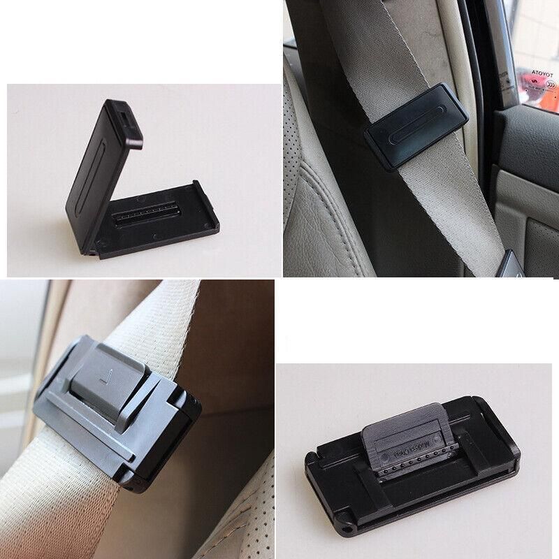 2X Car Shoulder Strap Positioning Clip Buckle Adjuster for Driving Comfort - Silver V528-9360312024875