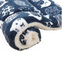 L Size Puppy Dog Cat Cushion Mattress Blanket Bed Soft Warm Pad Winter Kennel House - Navy Cat V528-9360312025063