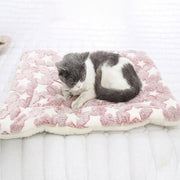 L Size Puppy Dog Cat Cushion Mattress Blanket Bed Soft Warm Pad Winter Kennel House - Navy Cat V528-9360312025063