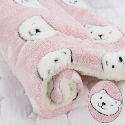 L Size Puppy Dog Cat Cushion Mattress Blanket Bed Soft Warm Pad Winter Kennel House - Navy Cat V528-9360312025063