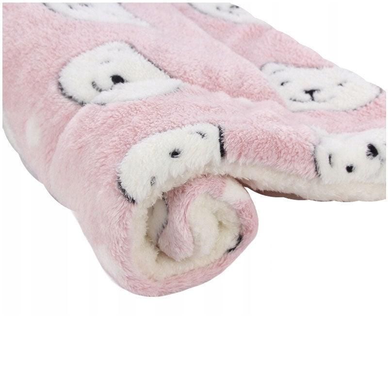 L Size Puppy Dog Cat Cushion Mattress Blanket Bed Soft Warm Pad Winter Kennel House - Pink Bear V528-9360312025087