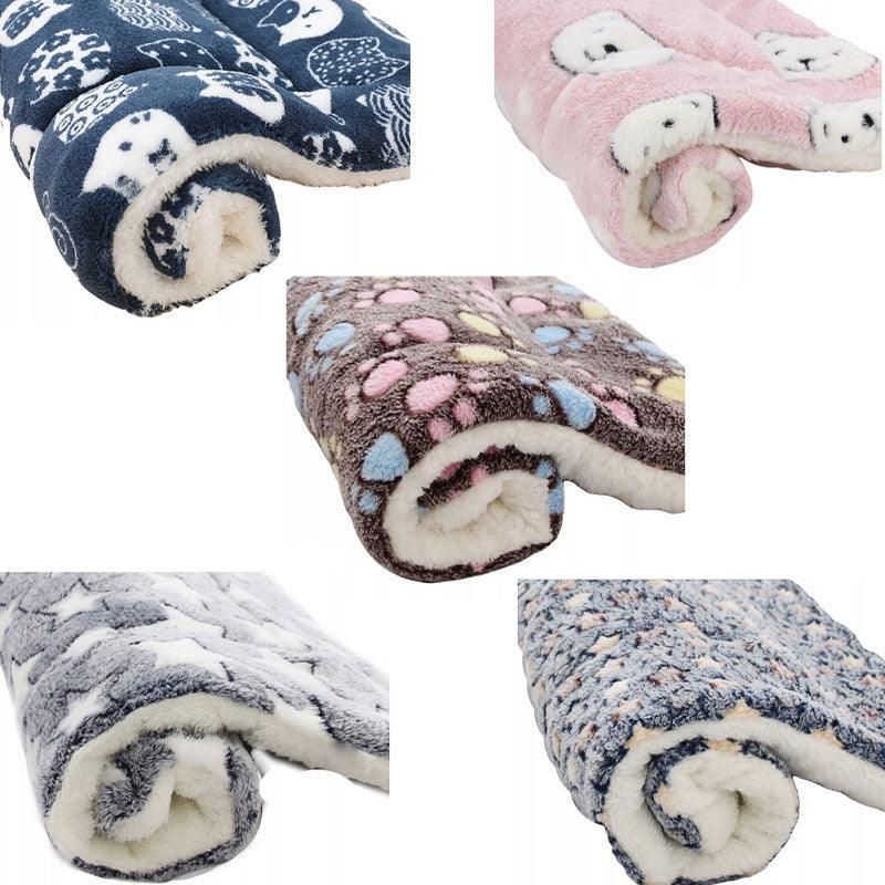L Size Puppy Dog Cat Cushion Mattress Blanket Bed Soft Warm Pad Winter Kennel House - Blue Whitestar V528-9360312025148