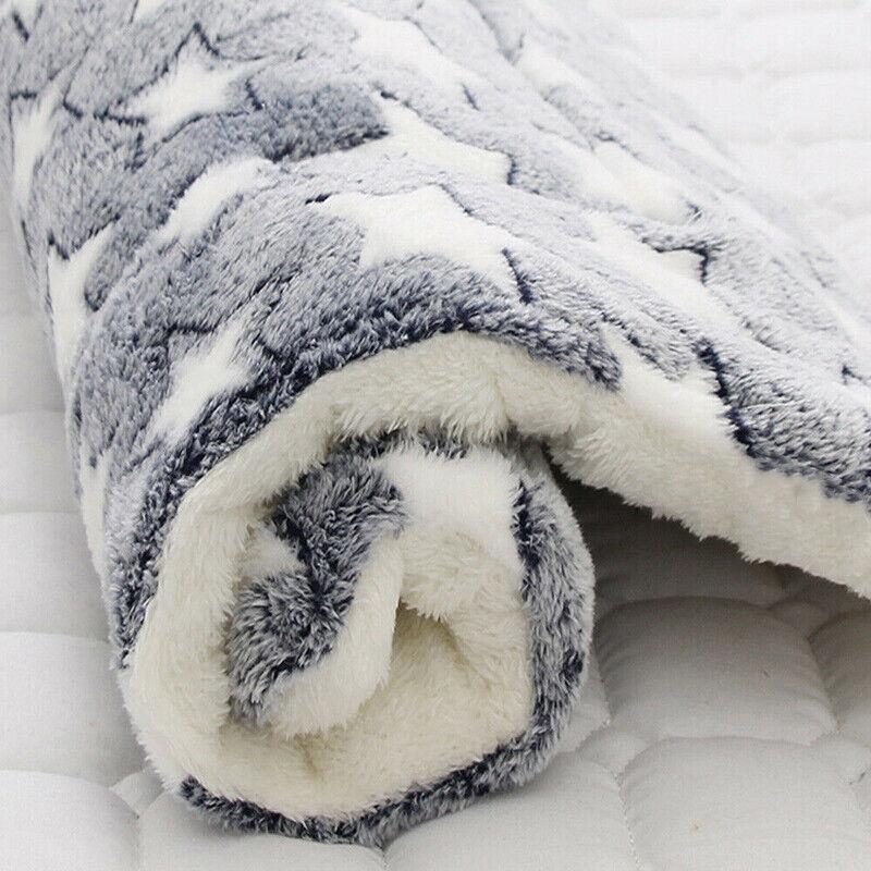 S Size Puppy Dog Cat Cushion Mattress Blanket Bed Soft Warm Pet Pad Winter Kennel House - Blue Whitestar V528-9360312025155