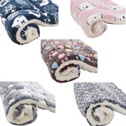 L Size Puppy Dog Cat Cushion Mattress Blanket Bed Soft Warm Pad Winter Kennel House - Blue Brownstar V528-9360312025193