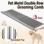 Stainless Steel Teeth Metal Comb Brush Pet Cat Dog Hair Grooming Trimmer Round - XL:19*5.5CM V528-9360312025551