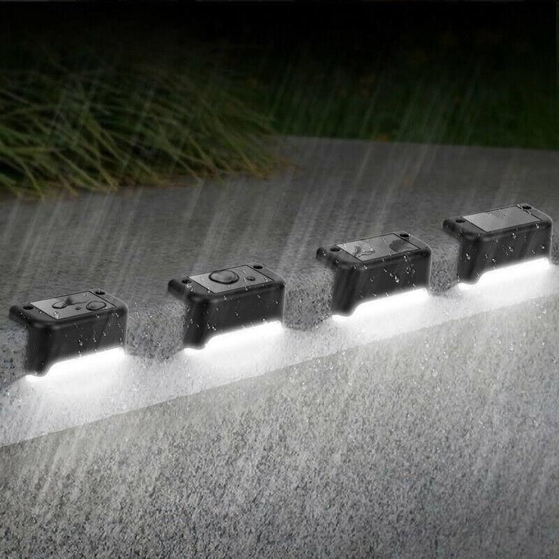 Solar Led Deck Lights Path Garden Patio Pathway Stairs Step Fence Lamp Outdoor - 4PCS V528-9360312026992